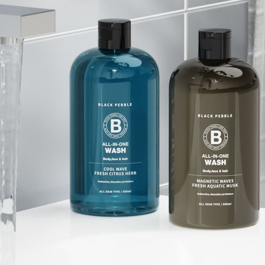 Гель для душа Black Pebble Magnetic Wave с водным мускусом, 500 мл, 1шт (скидка-9%)