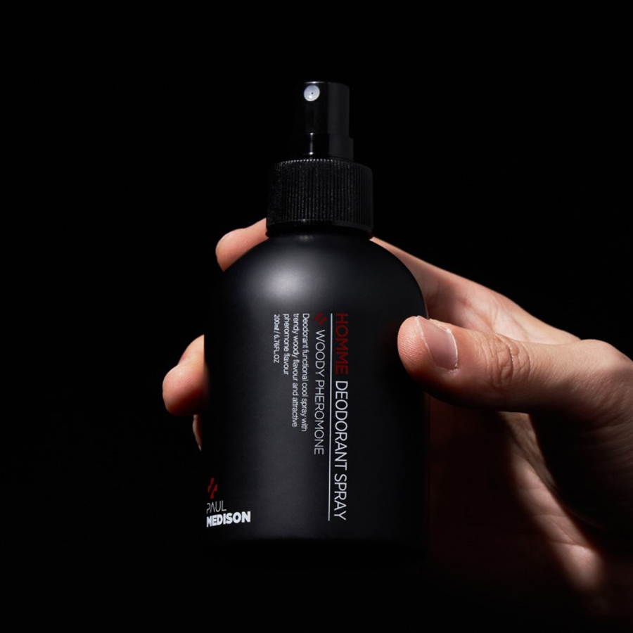 Paul MedisonHomme Woody Дезодорант-спрей с феромонами, 200мл, 1шт (скидка-12%)