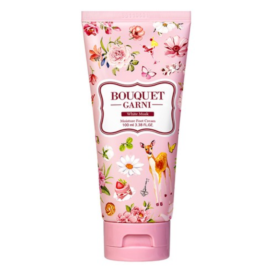 Bouquet Garni Увлажняющий отшелушивающий крем для ног с белым мускусом 100 мл