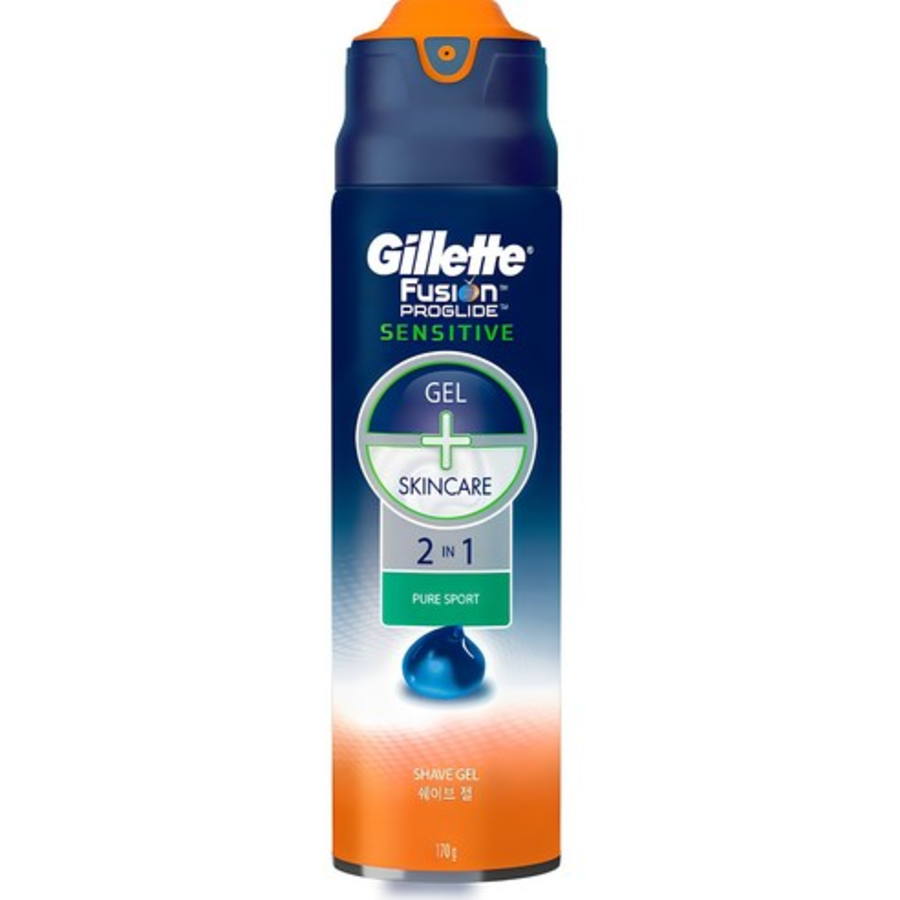 Gillette Fusion ProGlide Sensitive 2 в 1 PureSport гель для бритья, 170 г, 1 шт. (скидка-3%)