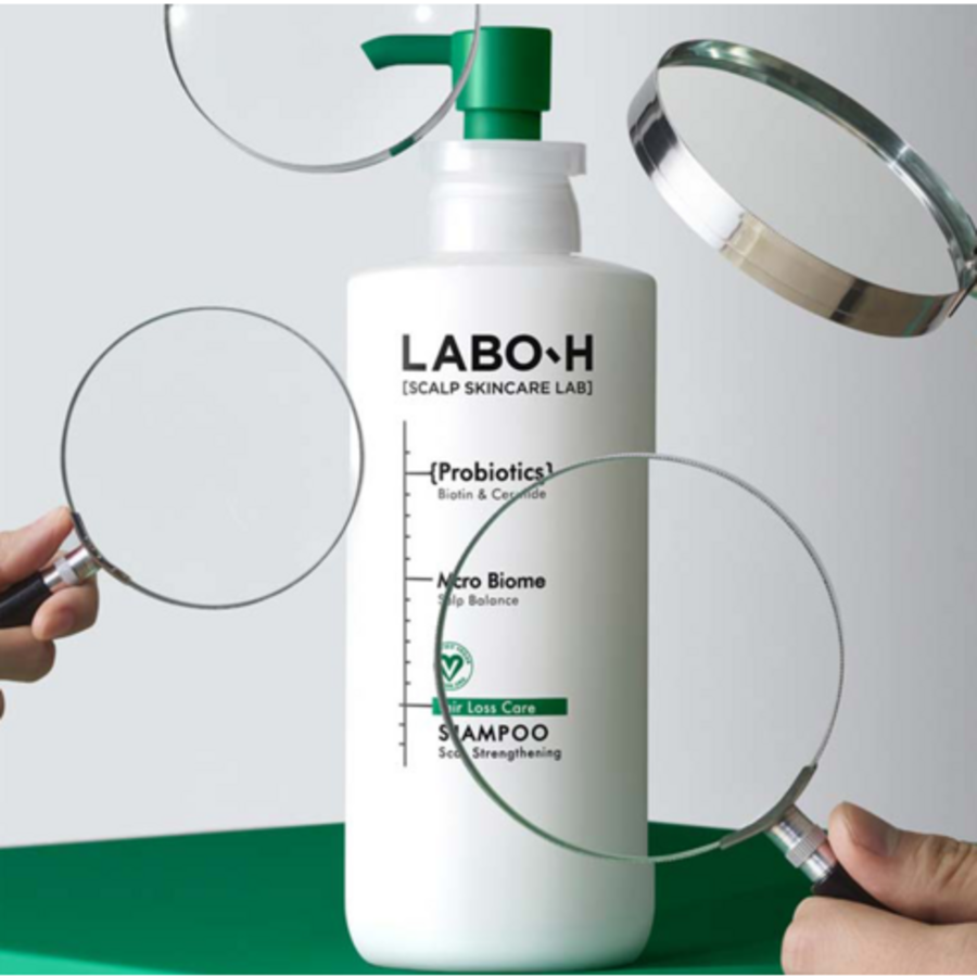 Веганский функциональный шампунь для укрепления кожи головы Labor H со слабой кислотностью, 400 мл (скидка -44%)