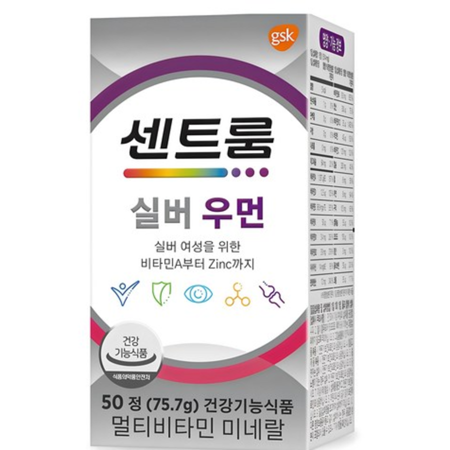 Centrum Silver Женские мультивитаминные минералы 75,7 г, 50 таблеток, 1 упаковка скидка-38%)