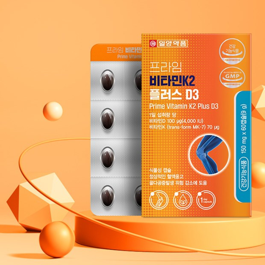 Ilyang Pharmaceutical Prime Витамин K2 Plus D3 9г, 60 таблеток, 1 шт. (скидка-36%)