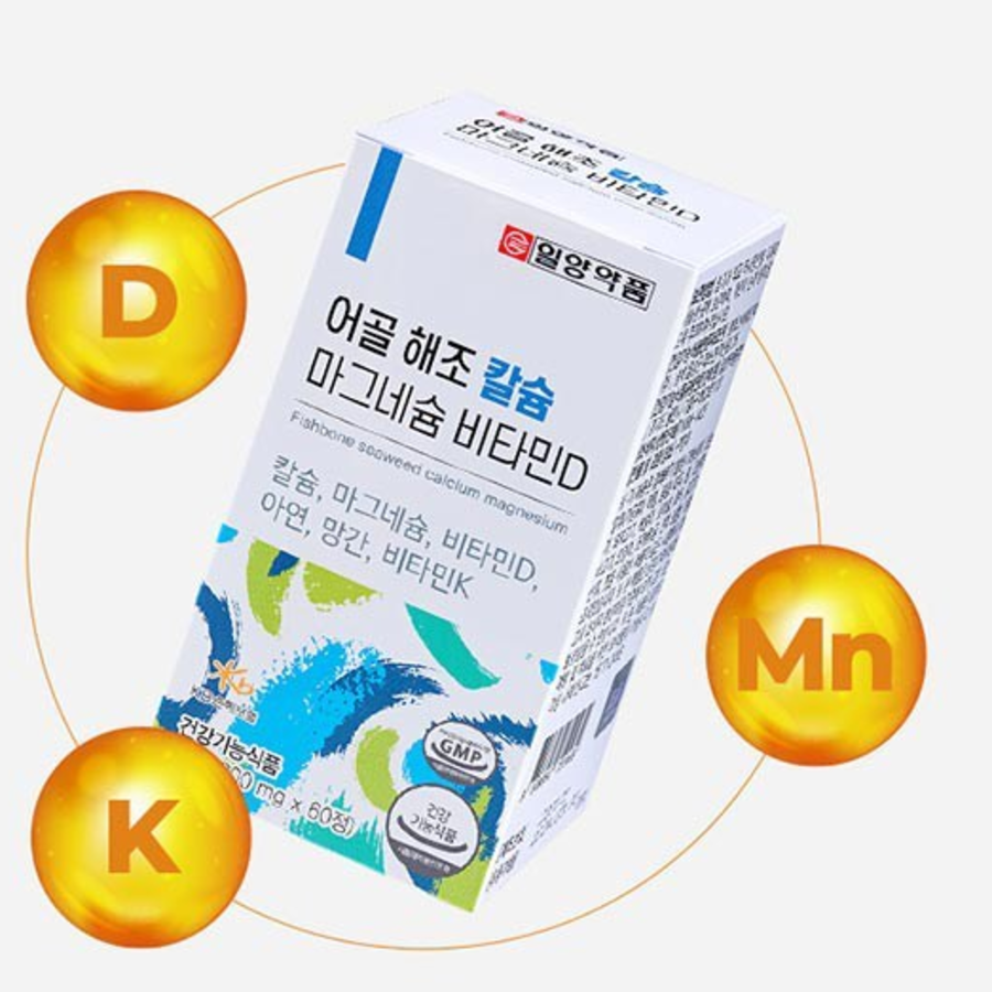 Ilyang Pharmaceutical Рыбные кости Морские водоросли Кальций Магний Витамин D Витамин К 48 г, 48 г, 1 шт.