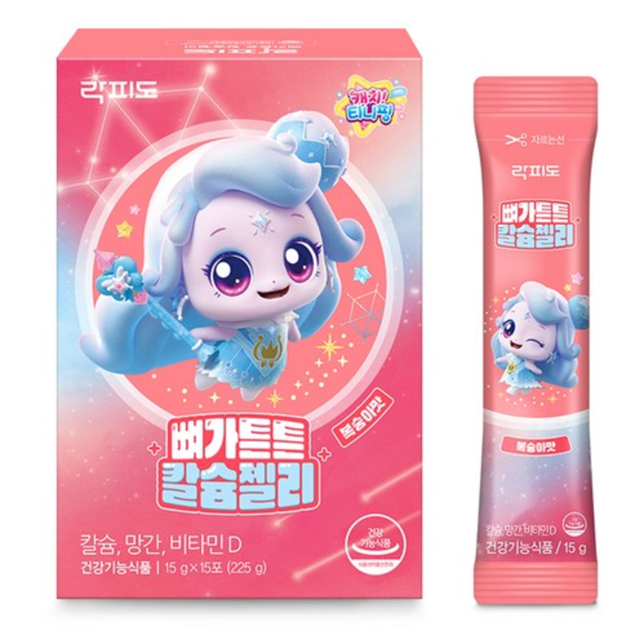 Rockpido Catchtiniping, желе с кальцием для укрепления костей, со вкусом персика, 225 г, 1 шт. (скидка-20%)