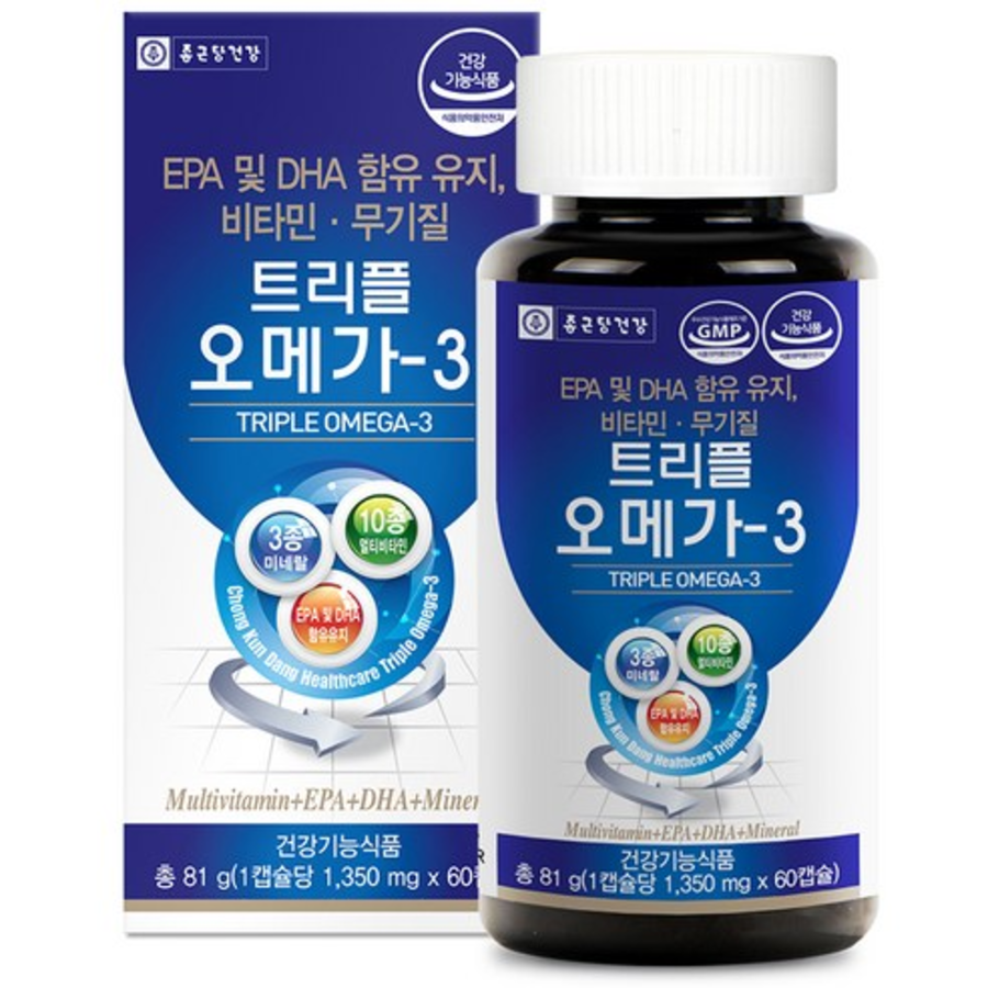 Chong Kun Dang Health Triple Omega 3, 60 таблеток, 1 шт.