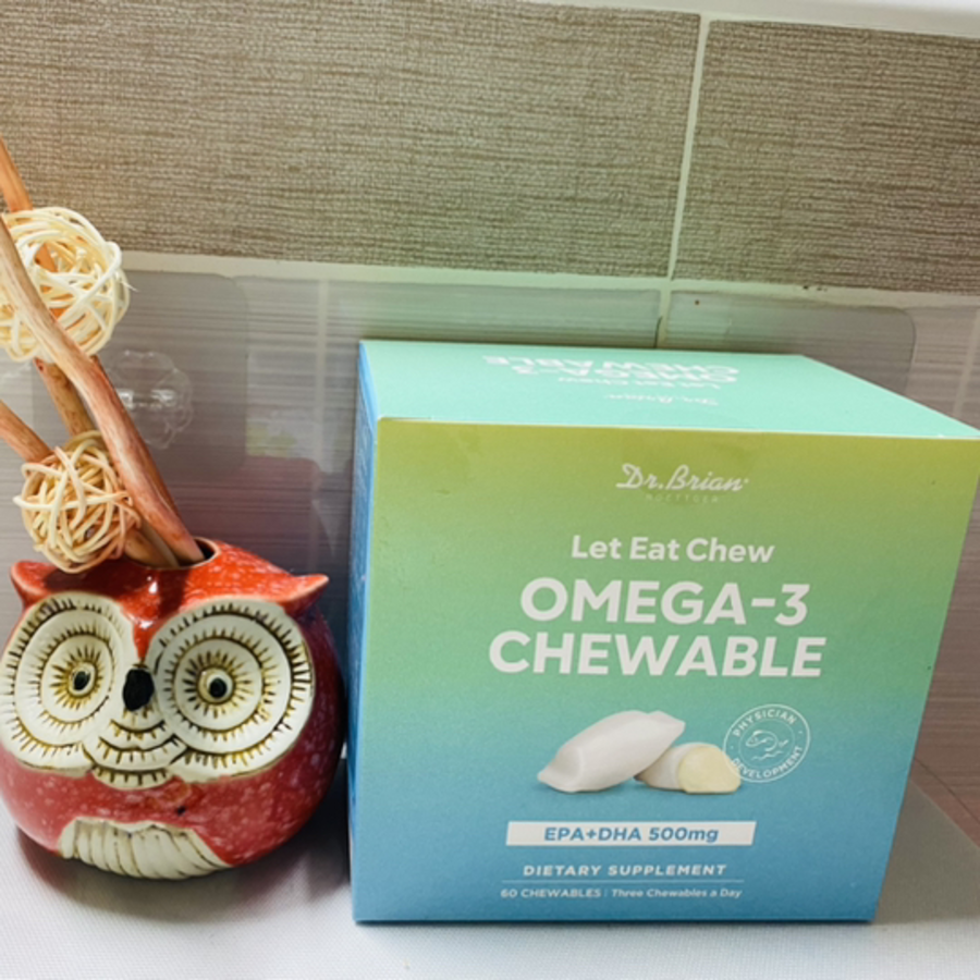 Dr. Brian Let It Chew Supercritical Extract Omega 3, жевательные таблетки со вкусом дыни, 60 шт., 60 таблеток, 1 шт. (скидка-46%)