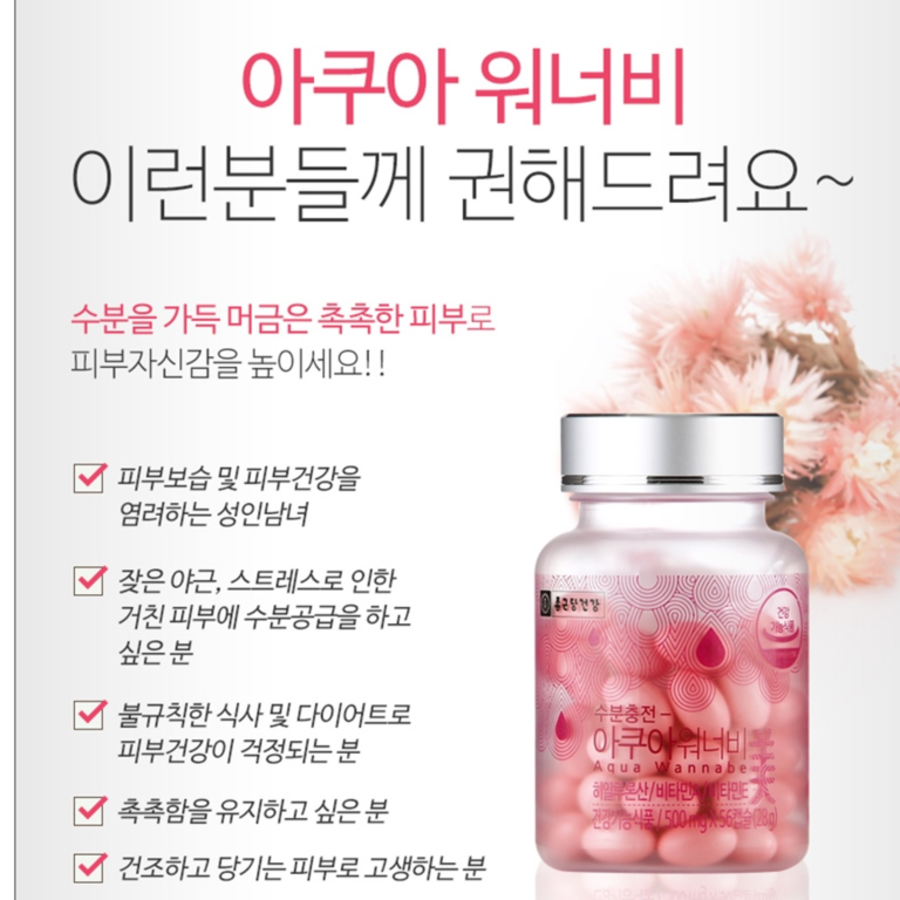 Chong Kun Dang Health Water Recharge Aqua Wannabe 500 мг, 56 капсул, 56 таблеток, 1 шт. (скидка-59%)