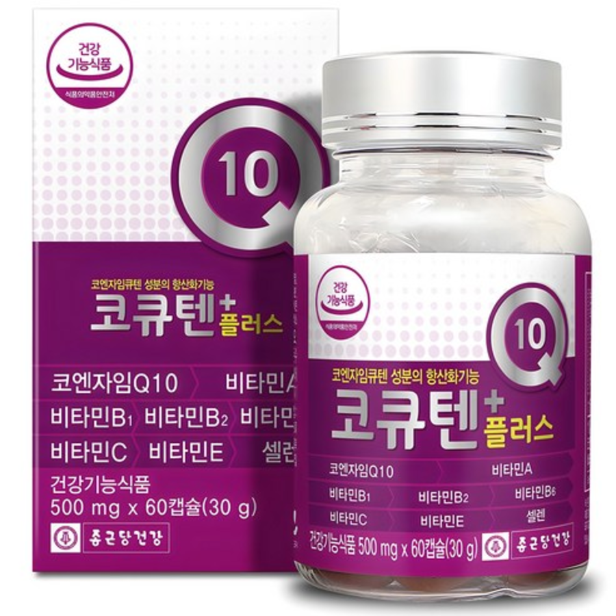 Chong Kun Dang Health Coenzyme Q10 Plus, 60 таблеток, 1 упаковка (скидка-7%)