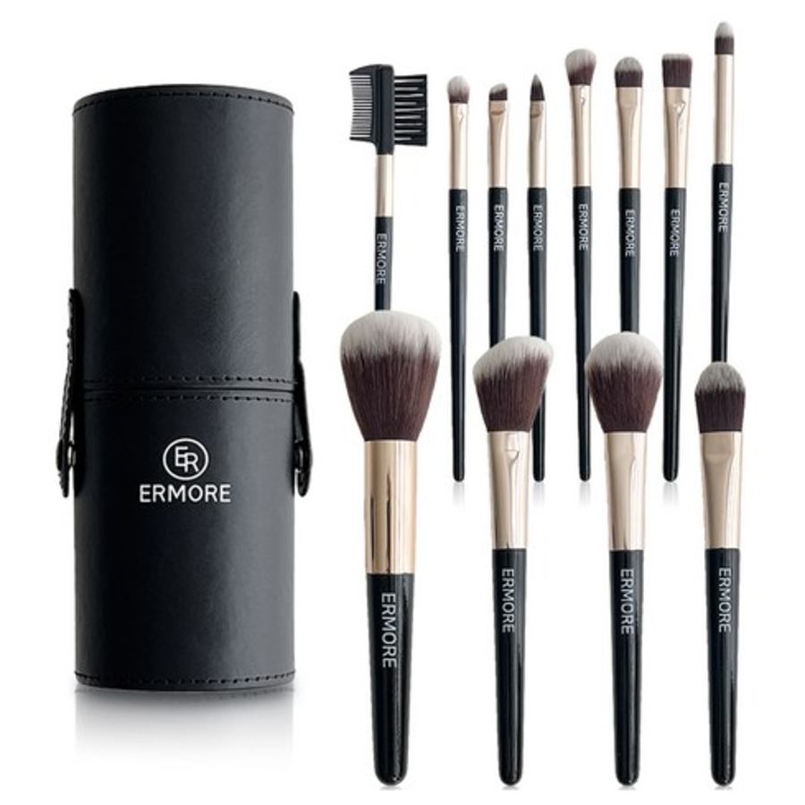 Набор кистей для макияжа Ermore, 12 шт., разноцветные, 1 комплект (скидка-23%)