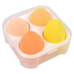 Спонжи для макияжа Titan Beauty Waterdrop Egg Puff, 4 шт. + набор в футляре, желтый, 1 комплект(скидка-8%)