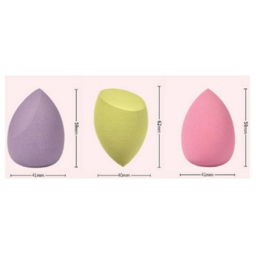 Спонж для макияжа Titan Beauty Water drop Egg Puff, 4 шт. + набор футляров, фиолетовая, 1 комплект (скидка -8%)