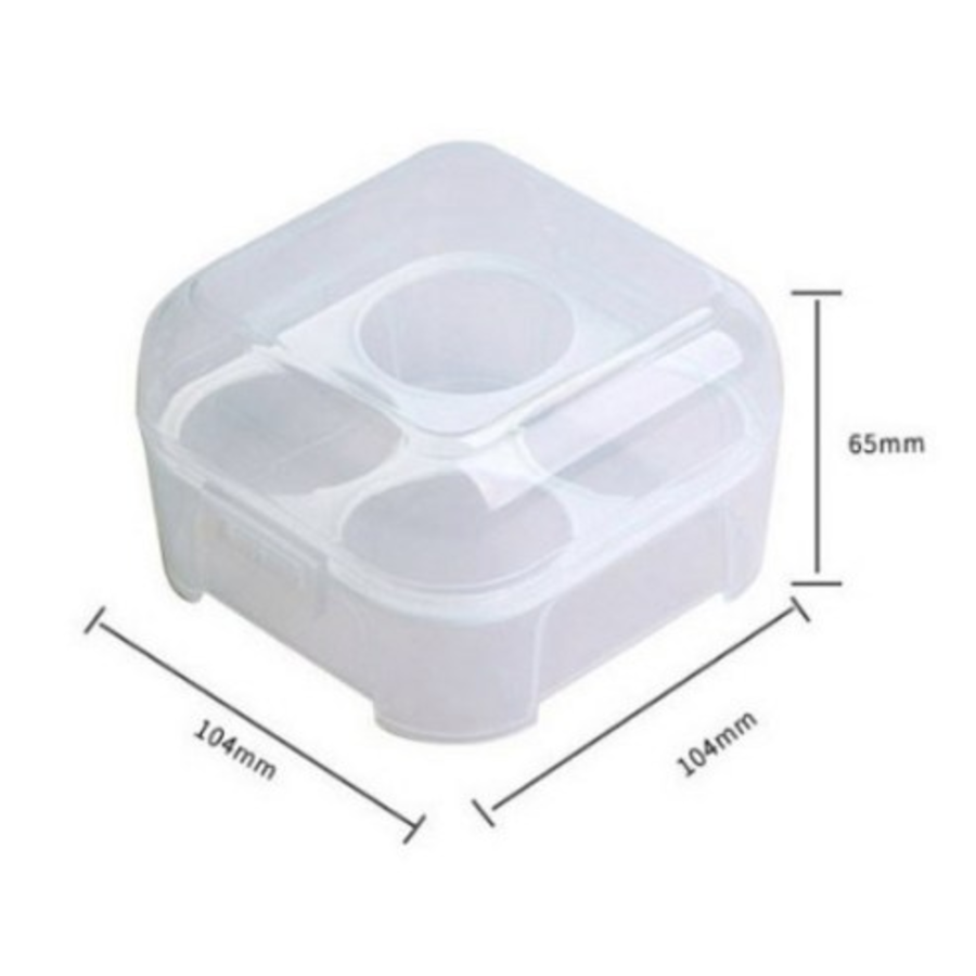 Спонж для макияжа Titan Beauty Water drop Egg Puff, 4 шт. + набор футляров, фиолетовая, 1 комплект (скидка -8%)