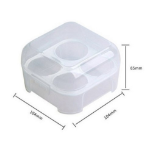 Спонж для макияжа Titan Beauty Water drop Egg Puff, 4 шт. + набор футляров, фиолетовая, 1 комплект (скидка -8%)