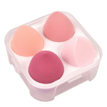 Спонж для макияжа Titan Beauty Water drop Egg Puff, 4 шт. + набор футляров, Розовый, 1 комплект (скидка -10%)