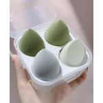Спонж для макияжа Titan Beauty Water drop Egg Puff, 4 шт. + набор футляров, Зеленая, 1 комплект (скидка -12%)
