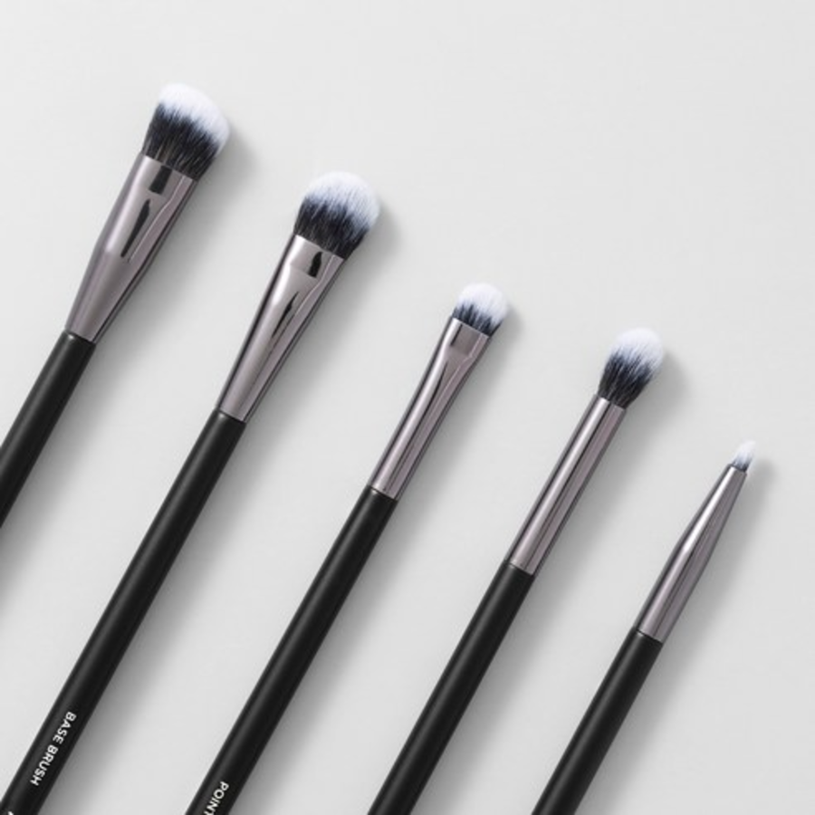 Набор кистей для макияжа глаз Merge из 5 штук, черный, 1 комплект