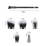 Набор кистей для макияжа глаз Merge из 5 штук, черный, 1 комплект