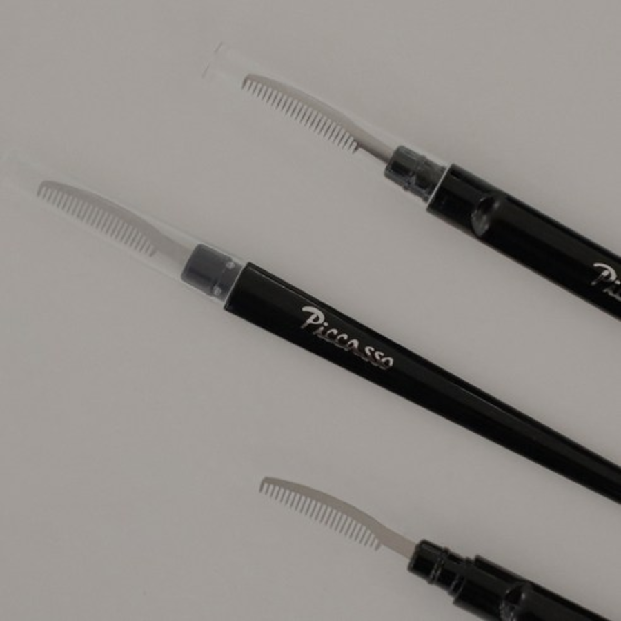 Расческа для ресниц Piccasso с короткой ручкой, смешанные цвета