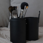 PICCASSO Premium Leather Brush Cylinder Case – кожаный цилиндрический кейс для кистей, чёрный