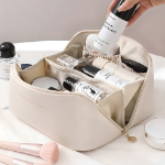 Ссreang P231 вместительная косметичка для хранения средств ухода и макияжа, бежевая