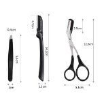 HappyJ Eyebrow Grooming 3-in-1 Set – набор для ухода за бровями, чёрный