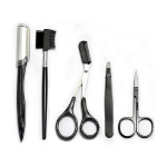 Jjuniz Eyebrow Razor & Scissors Set – профессиональный набор для ухода за бровями, чёрный