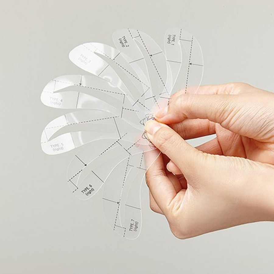 Рамка для рисования бровей Marshique Eyebrow Pro 10 типов, смешанные цвета