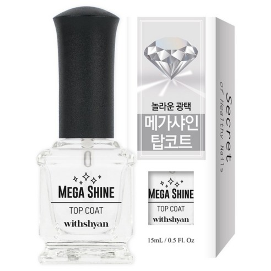 Верхнее покрытие Withshyan high gloss volume mega shine top coat (скидка-10%)