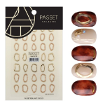 Наклейка для ногтей с граненым пончиком, золотой дизайн, настоящее искусство ART194, ART194, 1шт.