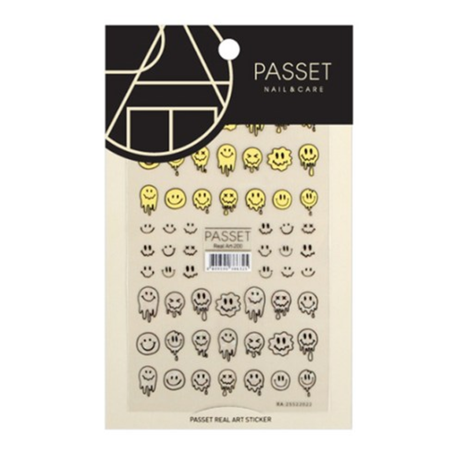 Наклейка для ногтей Passet Real Art, струящаяся улыбка..., 1 шт.