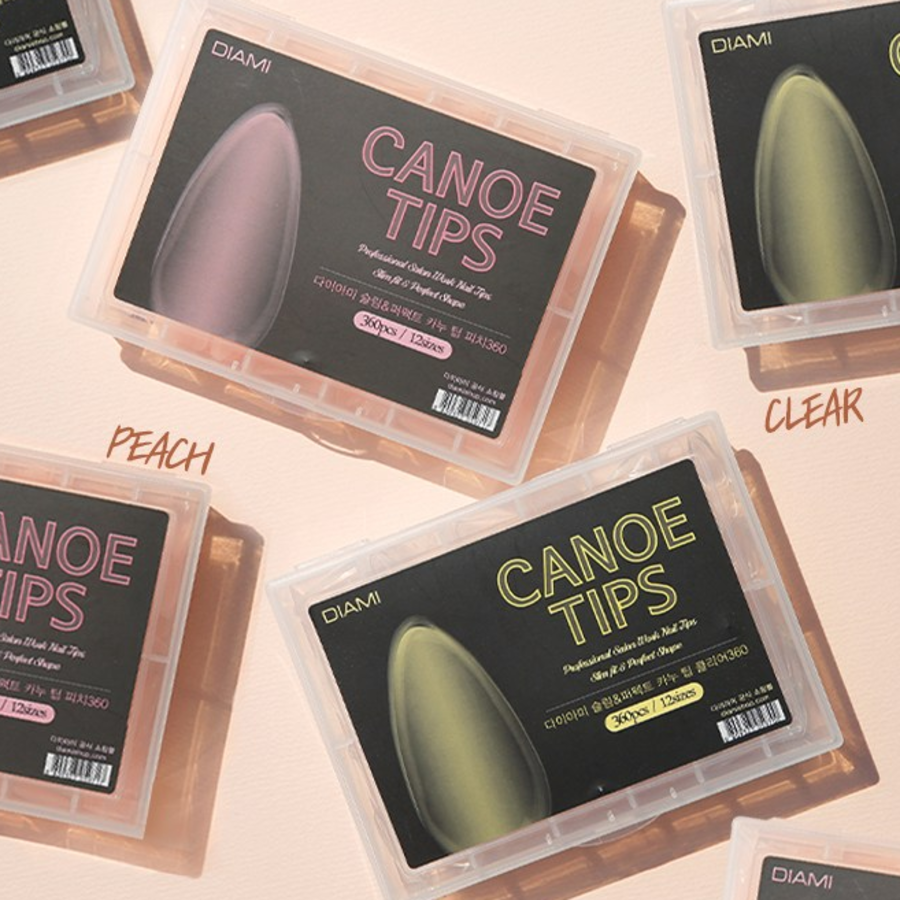 Типсы для ногтей Diamie Canoe Tip Clear 360p, прозрачные/прозрачные, 1 шт.(скидка-10%)