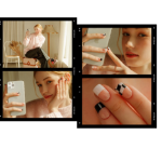 Многоразовые типсы Musemark, квадратные, с перламутровым оттенком, 1 шт. (скидка-20%)