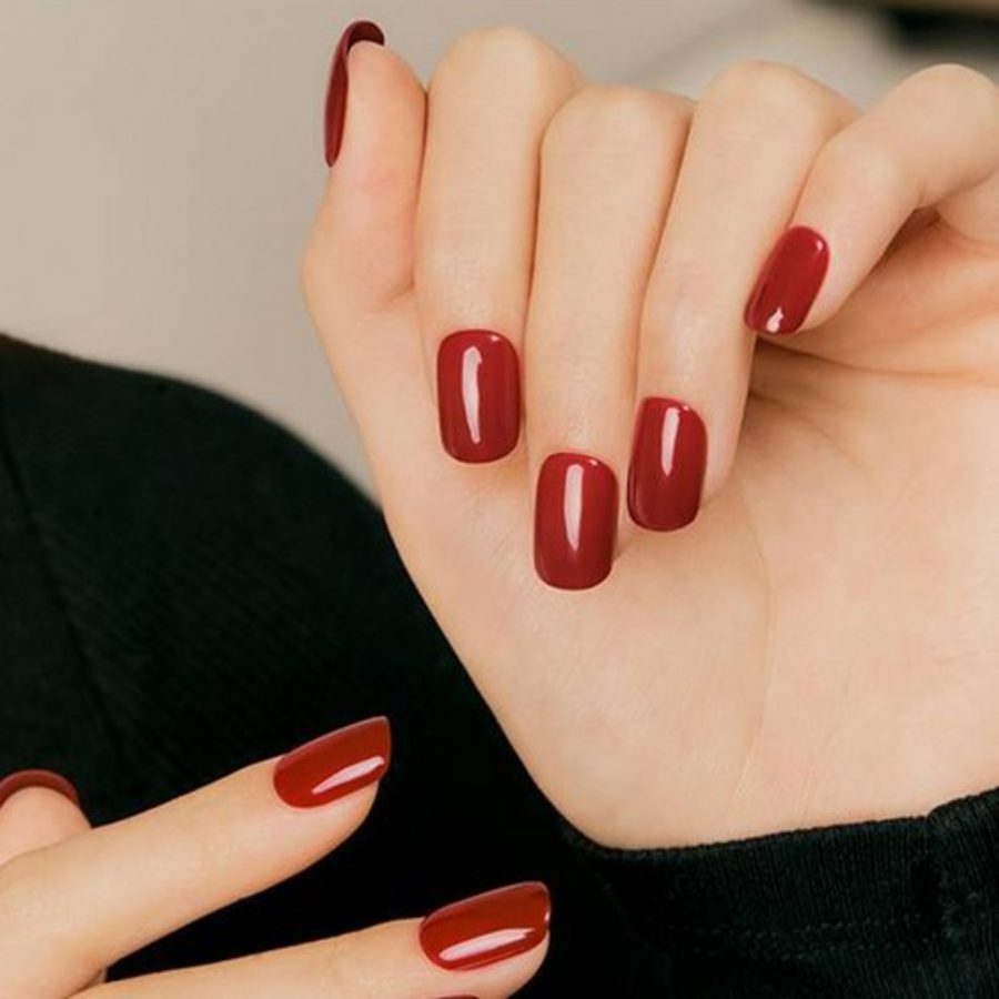 Набор типсов для ногтей Desing Diva Magic Press, бордовый, 1 набор