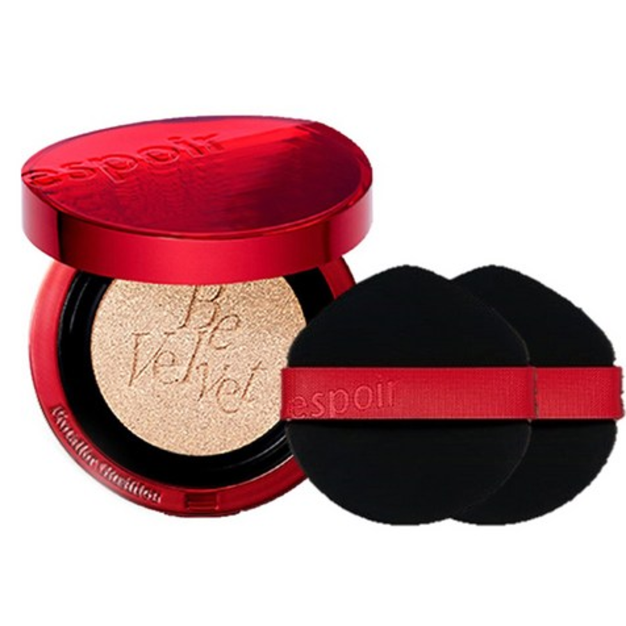 Espoir Pro Tailor Velvet Cover Cushion Foundation New Class Основной продукт 13 г + набор из 2 пуховок, № 21 Ivory, 1 набор (скидка-23%)