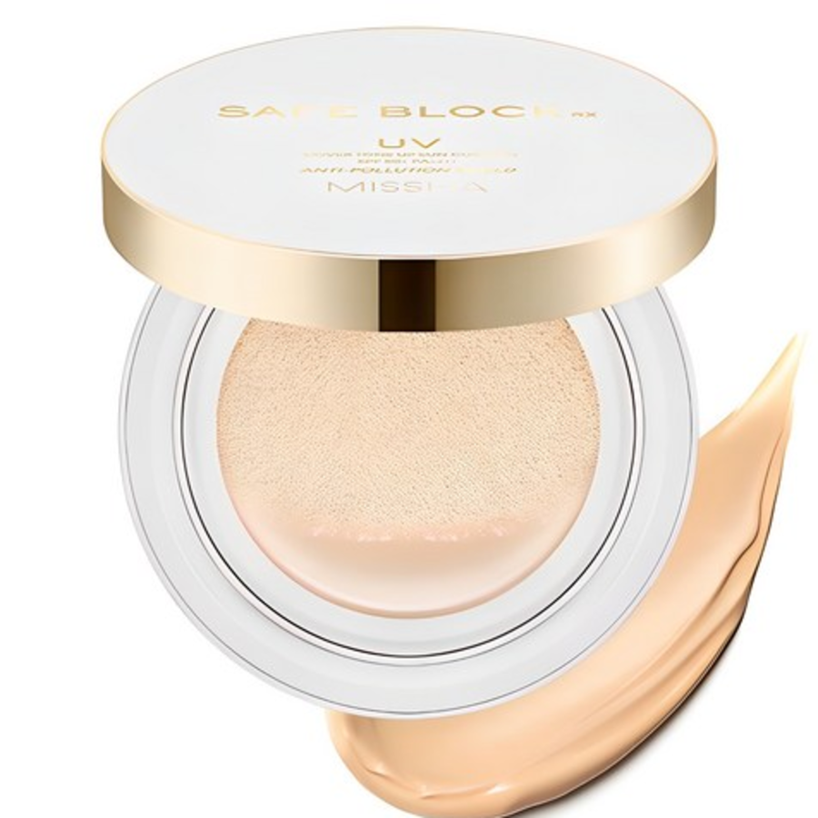 MISSHA SAFE BLOCK RX COVER TONE UP SUN CUSHION SPF50+ PA++++, 14 г, 1 шт. (скидка-57%)