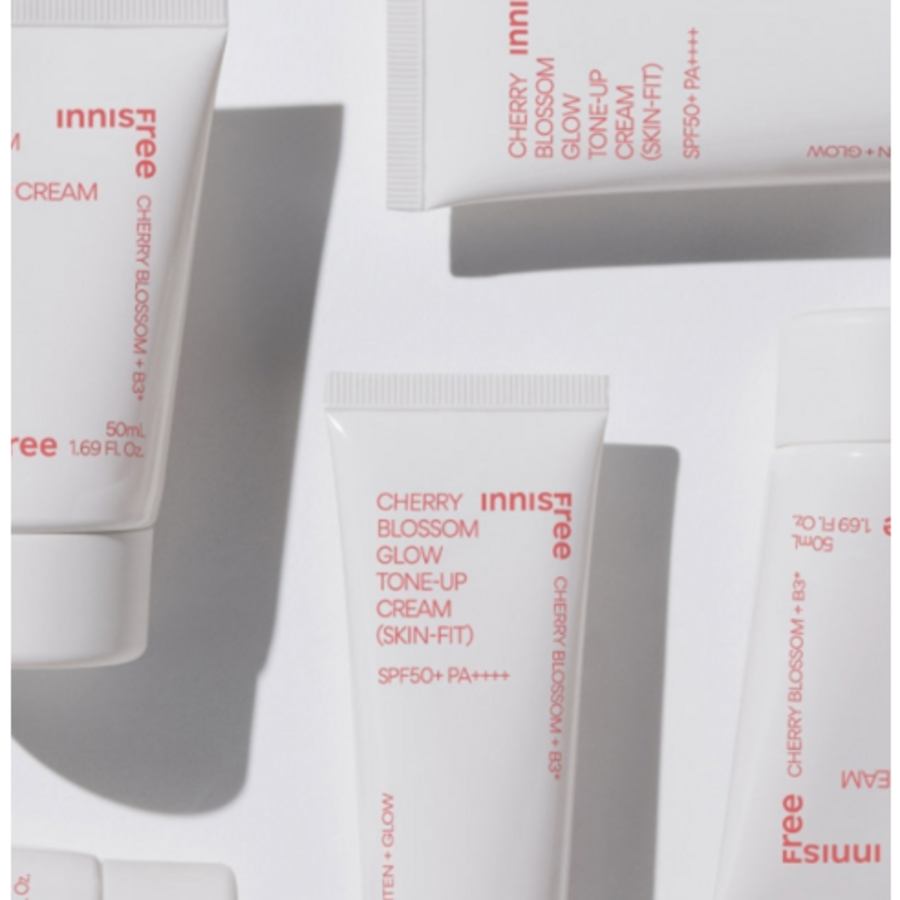 Innisfree New King Cherry Blossom Glow Skin Fit Тонизирующий крем Розовый SPF50+ PA++++, 50 мл