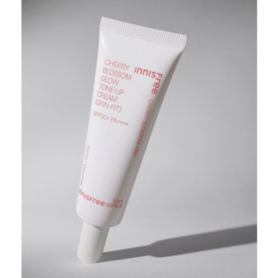 Innisfree New King Cherry Blossom Glow Skin Fit Тонизирующий крем Розовый SPF50+ PA++++, 50 мл