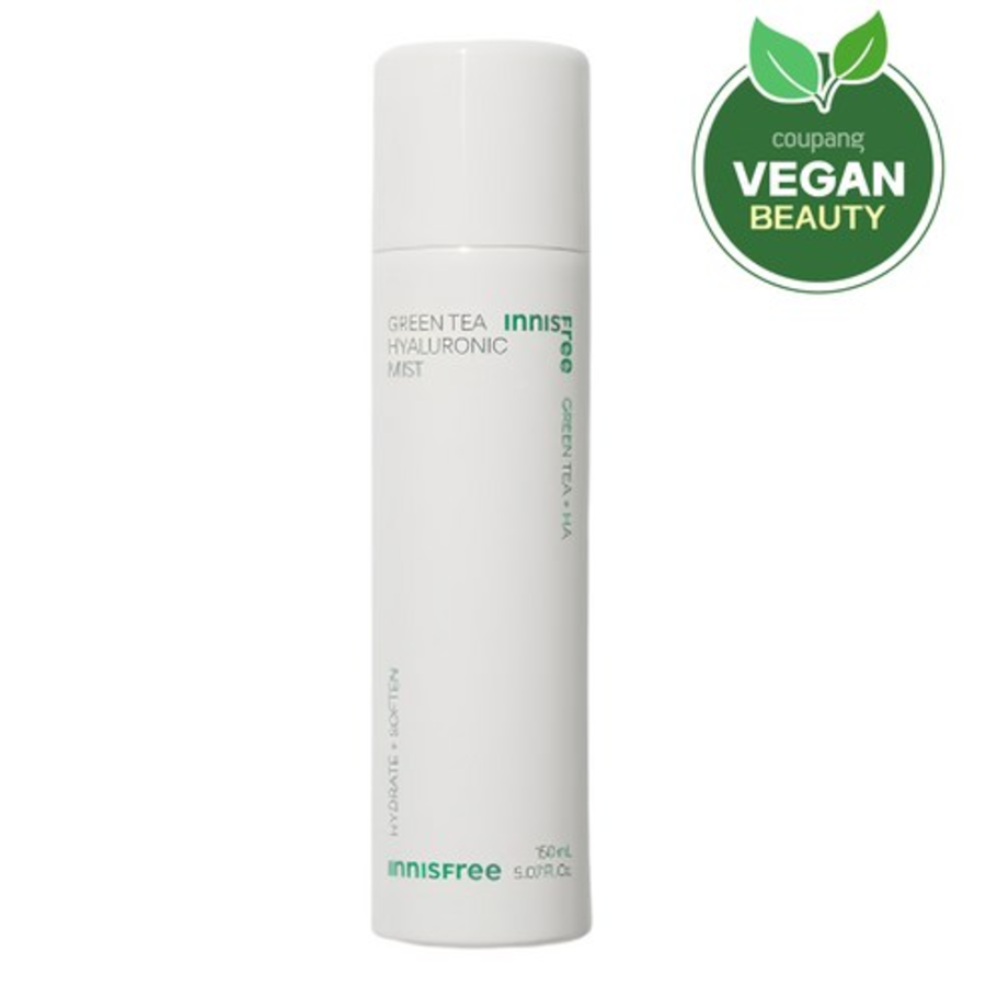 Innisfree Green Tea Hyaluronic Acid Mist – увлажняющий мисть с зеленым чаем и гиалуроновой кислотой, 150 мл(скидка-44%)