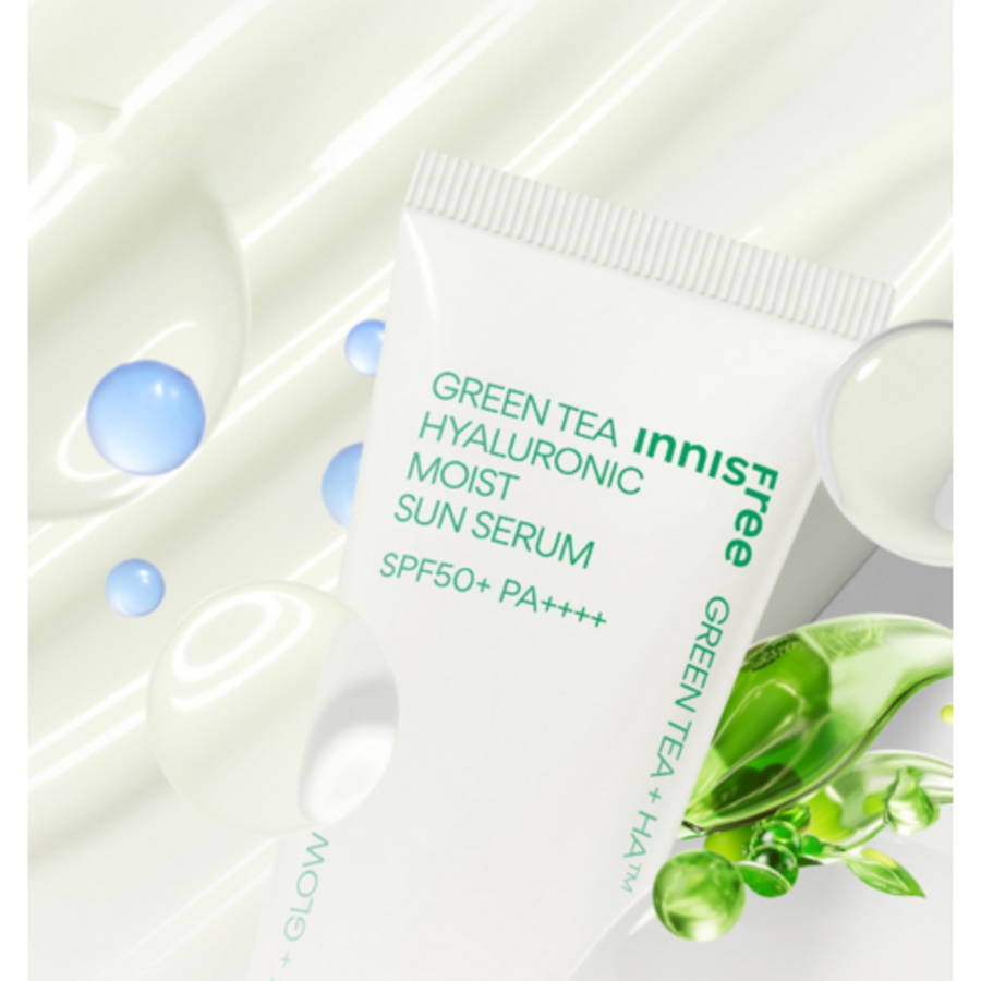 Увлажняющая сыворотка с гиалуроновой кислотой Innisfree Green Tea, SPF50+ PA++++, 50 мл