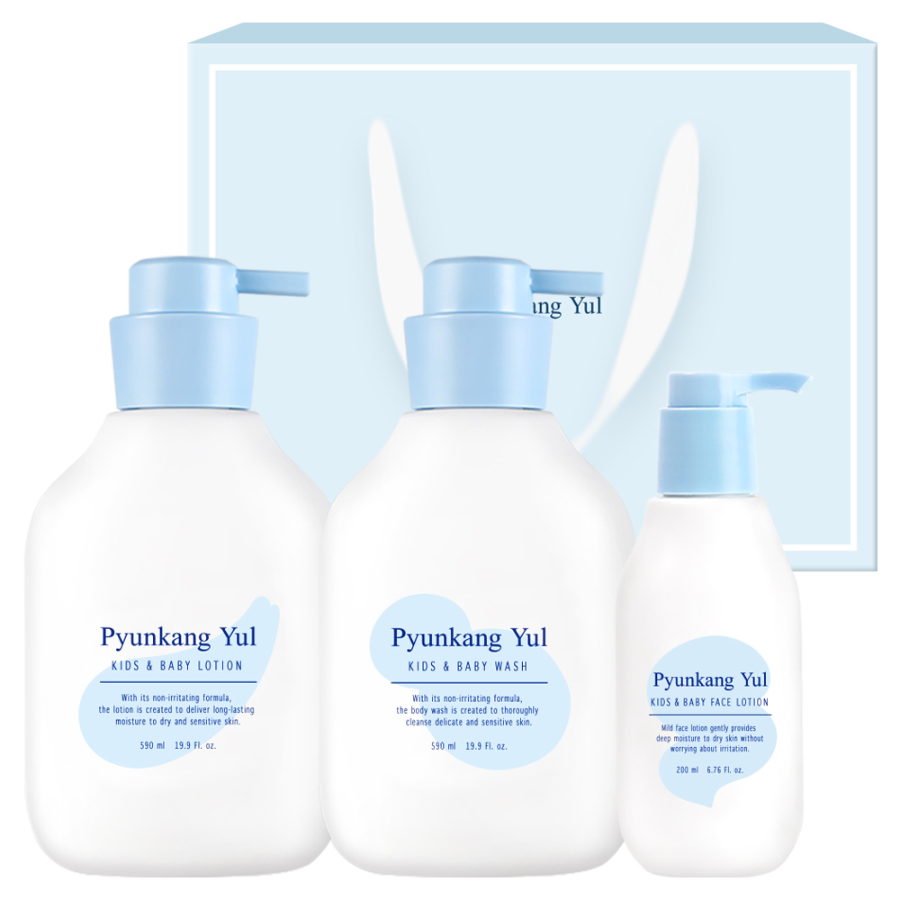 Набор Pyunkang Yul Kids & Baby Line (Лосьон 590 мл + Гель для умывания 590 мл + Лосьон для лица 200 мл) (скидка-44%)