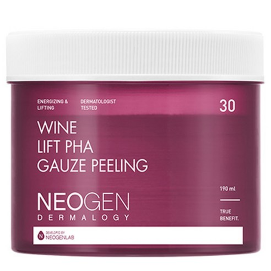 NEOGEN Wine Lift PHA Марлевый пилинг-подушечка, 30 шт. (7 мл/пэд)