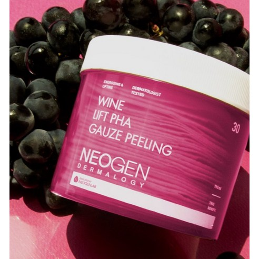 NEOGEN Wine Lift PHA Марлевый пилинг-подушечка, 30 шт. (7 мл/пэд)