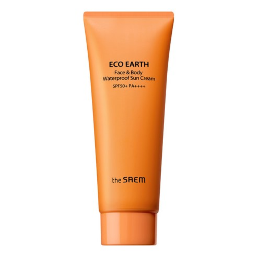 Водостойкий солнцезащитный крем для лица и тела The Saem Eco Earth SPF50+ PA++++, 100 г