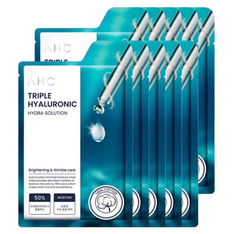 Тройная гиалуроновая хлопковая маска AHC, 25 мл