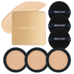 Тональный крем Cover Stay Cushion Foundation EX 15 г + сменный блок, набор из 2 шт., теплый оттенок № 21, натуральный оттенок для век, 1 набор