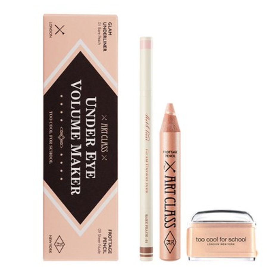 Too Cool For School Art Class Glam Underliner #1 Bare Peach – набор для придания объёма под глазами, 0.2 г + 0.7 г Набор 1