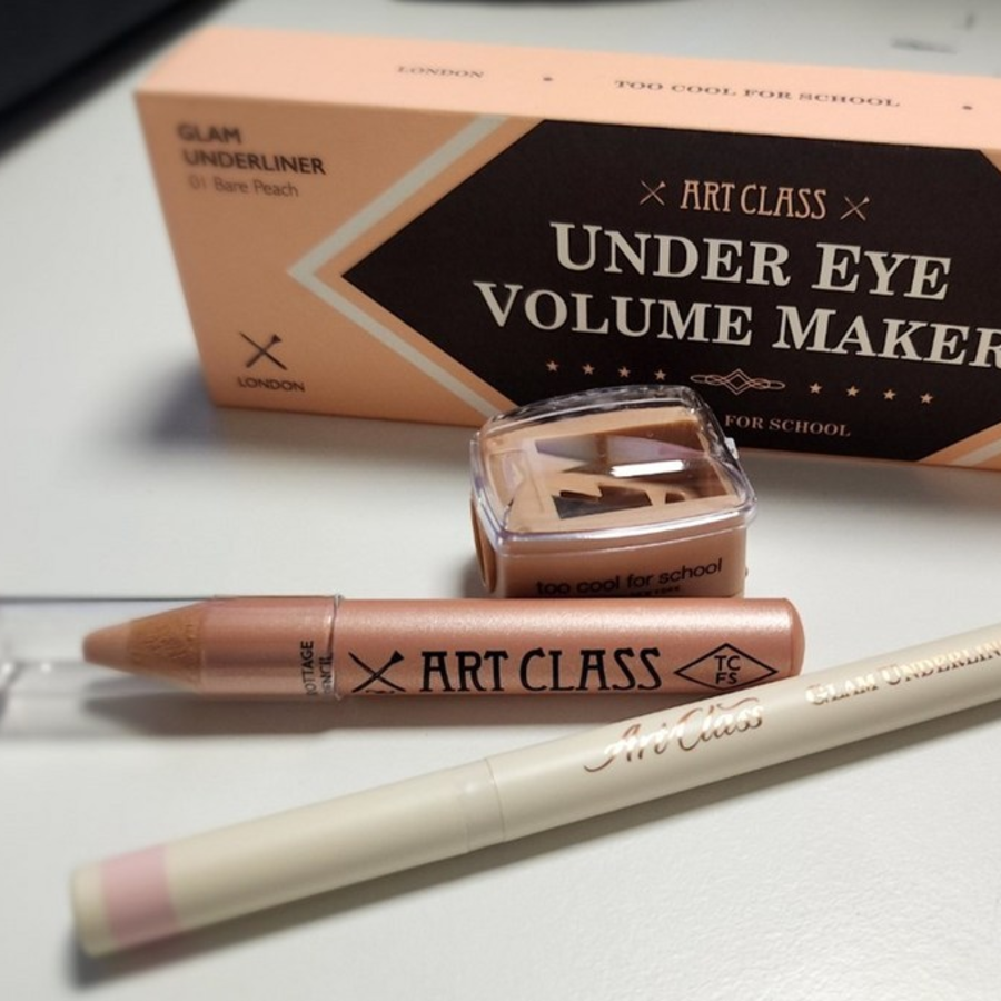 Too Cool For School Art Class Glam Underliner #1 Bare Peach – набор для придания объёма под глазами, 0.2 г + 0.7 г Набор 1