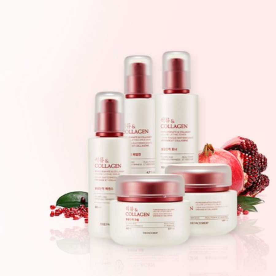 Тоник для придания объема и эластичности The Face Shop Pomegranate En Collagen, 160 мл