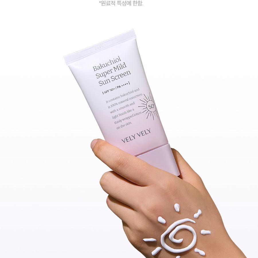 Vely Vely Bakuchiol Super Mild Sunscreen SPF50+ PA++++, 50 мл
